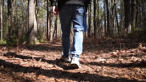 Following talent on trail Video stock 153563772