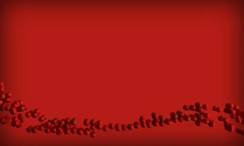 Following Tomato Red Backround Illustrazione stock