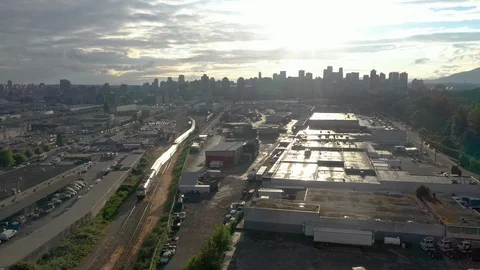 Following train into city Видео 111293289