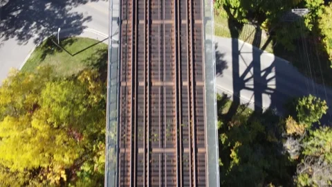 Following the Train Track (Fall Paris) Stock Footage 314202073