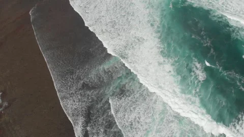 Following waves from above Stock Footage 260284434