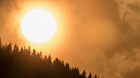 Folow the sun at sunset Time lapse Stock Footage 89166073