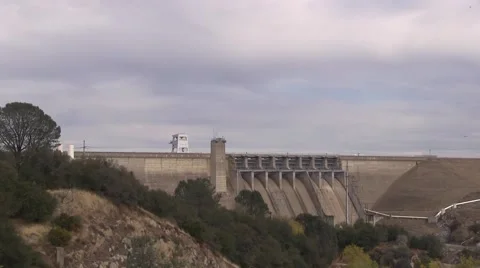 Folsom Dam in the distance Stock Footage 44163785