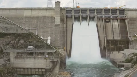 Folsom dam spillway Stock Footage 10735790