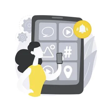 FOMO abstract concept vector illustration. Stock Illustration