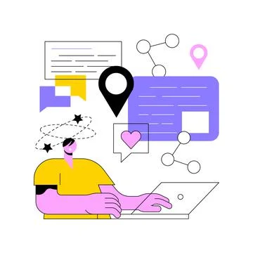 FOMO abstract concept vector illustration. Stock Illustration