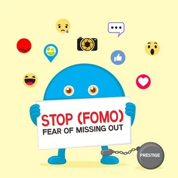Fomo fear of missing out concept vector illustration Stock Illustration