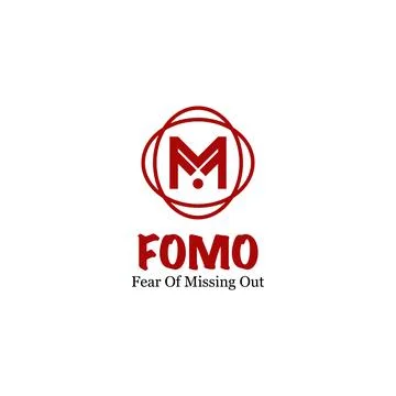FOMO logotype. Alphabetical logo design with creative typography- FOMO Stock Illustration