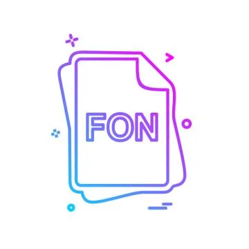 FON file type icon design vector Stock Illustration