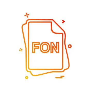 FON file type icon design vector Stock Illustration