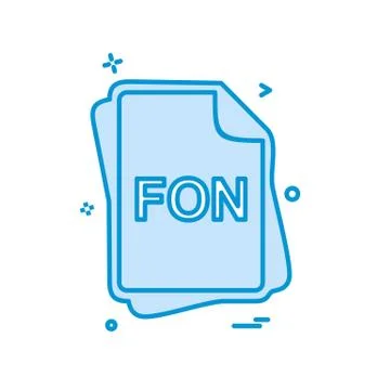 FON file type icon design vector Stock Illustration