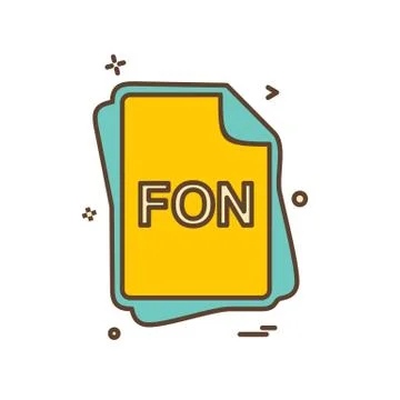 FON file type icon design vector Stock Illustration