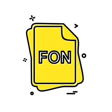 FON file type icon design vector Stock Illustration