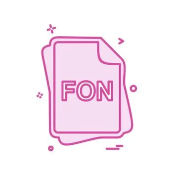 FON file type icon design vector Stock Illustration
