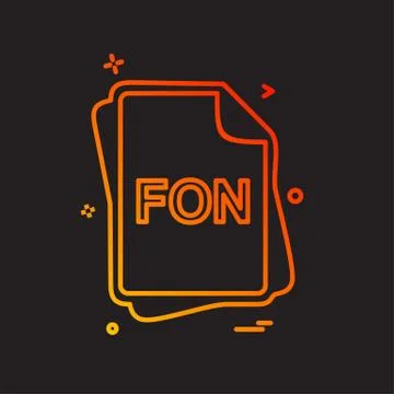 FON file type icon design vector Stock Illustration