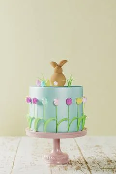 Fondant Easter cake 3D rendering Stock Illustration
