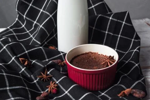 Fondant with milk Stock Photos