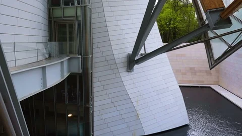 The Fondation Louis Vuitton view 5 Stock Footage 103291499