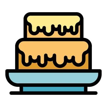 Fondue cake icon vector flat Ilustración de archivo