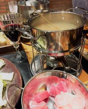 Fondue Dinner Stock Photos