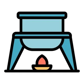 Fondue icon vector flat Stock Illustration
