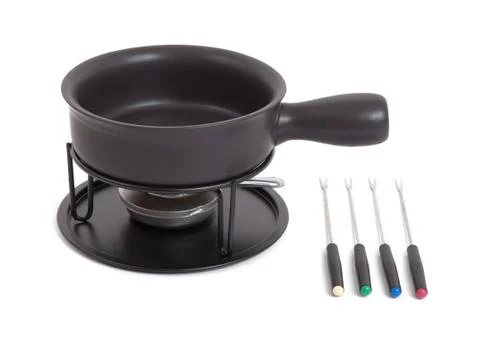 Fondue isolated on white Stock Photos