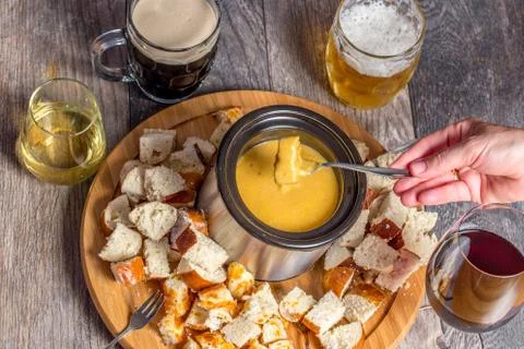 Fondue Party Stock Photos