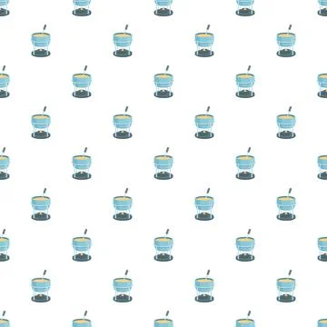 Fondue pot pattern illustrating cooking and dining Stockillustratie