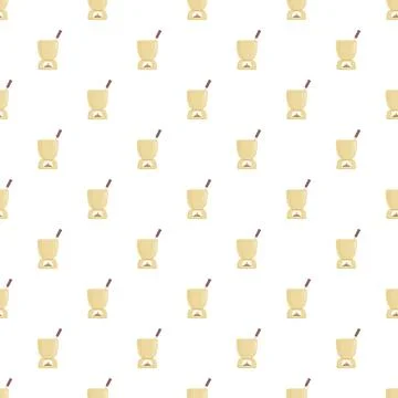 Fondue pot pattern repeating design on white background Illustrazione stock