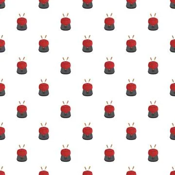 Fondue set cooking seamless repeating pattern background Stock Illustration