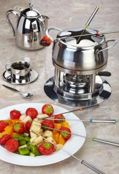 Fondue set Stock Photos