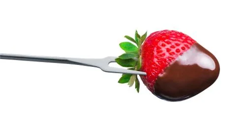 Fondue strawberry Stock Photos