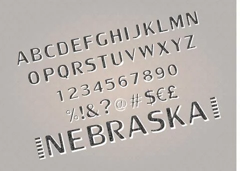 Font. Alphabet. Script. Typeface. Stock Illustration