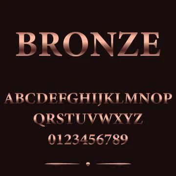 Font BRONZE Stock Illustration