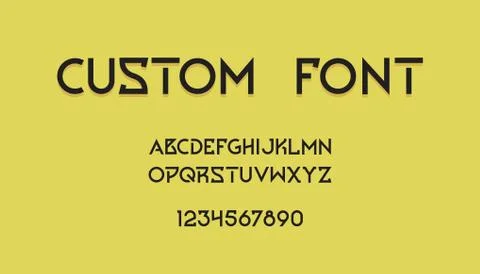 Font. Creative geometric typography for modern text logo, abstract letter design Stock Illustration