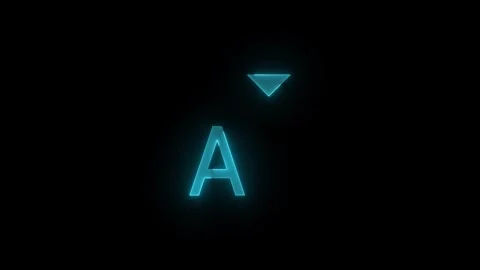Font decrease stroke icon glowing neon cyan color animation Stock Footage 289433192