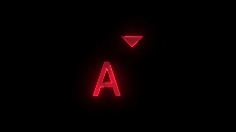 Font decrease stroke icon glowing neon red color animation Stock Footage 289433209