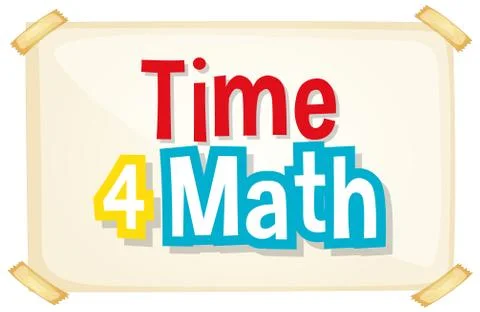 Font design for word time 4 math on the paper イラスト素材