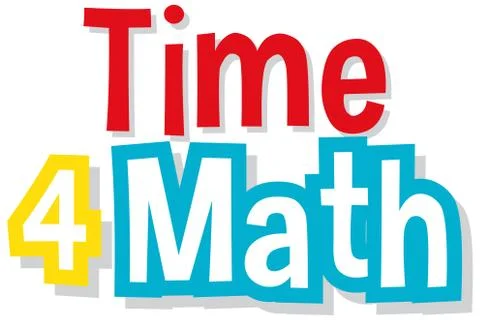 Font design for word time for math on white background イラスト素材