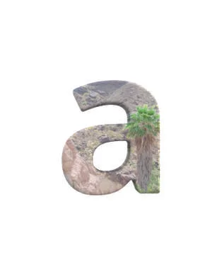 Font Gran Canaria lowercase a render Stock Illustration