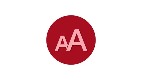 Font icon red color simple shape circle animation white background Vidéo 279006306