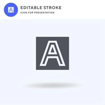 Font icon vector, filled flat sign, solid pictogram isolated on white, logo Illustrazione stock