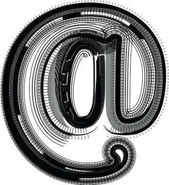 Font illustration Illustrazione stock