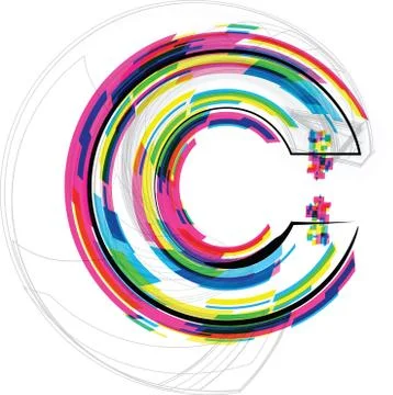Font illustration. letter c. vector illustration Stock Illustration