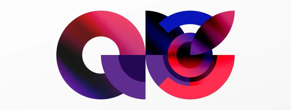 The Font of the letter g is split in half, resembling a Violet flower Illustrazione stock