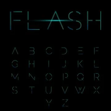 Font with modern minimal design Stock Illustration