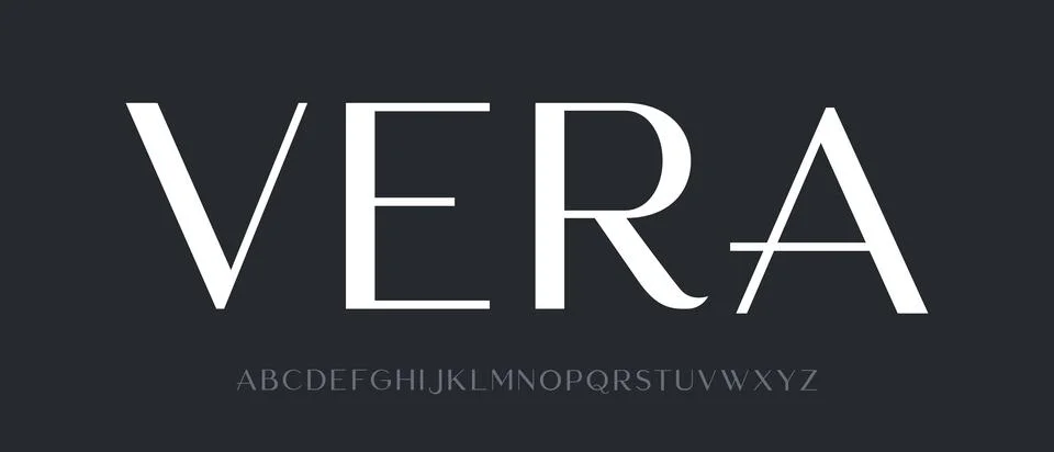 Font modern typography design. Vector alphabet elegant luxury logo minimal Stock Illustration