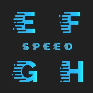 Font with motion effect. Stock Illustration