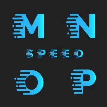 Font with motion effect. Stock Illustration