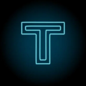 Font neon icon. Simple thin line, outline vector of Text editor icons for UI  Stock Illustration